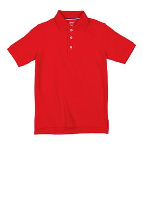 French Toast Boys 8-16 Short Sleeve Pique Polo, Red, Size L