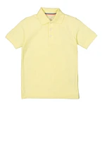 French Toast Boys 8-16 Short Sleeve Solid Polo, Yellow, Size 14-16
