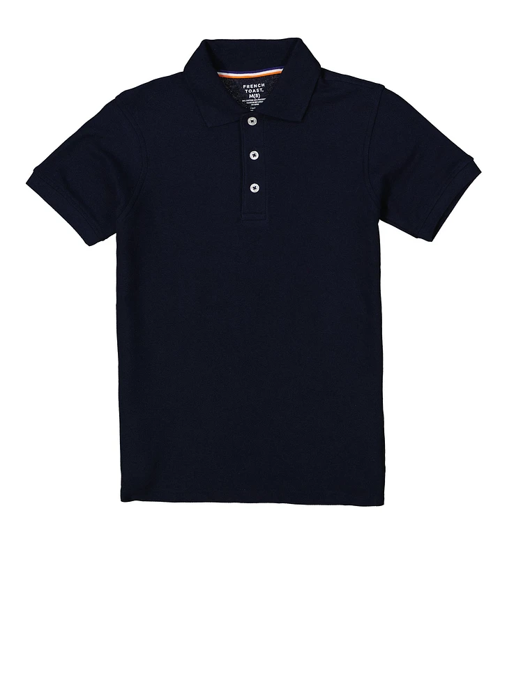 French Toast Boys 8-16 Pique Polo Shirt, Blue, Size 10-12