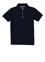 French Toast Boys 8-16 Pique Polo Shirt, Blue, Size 10-12