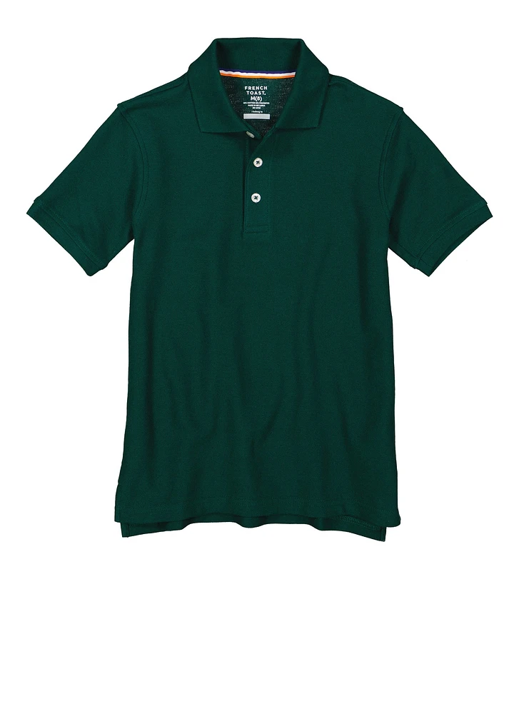 French Toast Boys 8-16 Solid Polo, Green, Size 10-12