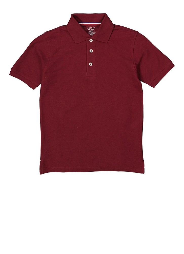 French Toast Boys 8-16 Short Sleeve Solid Polo, Red, Size 8