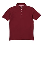 French Toast Boys 8-16 Short Sleeve Solid Polo, Red, Size 8