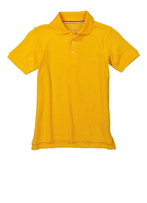 French Toast Boys 8-16 Solid Pique Polo Shirt, Yellow, Size 10-12
