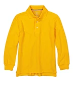 French Toast Boys 8-16 Long Sleeve Polo Shirt, Yellow, Size 8