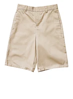 French Toast Boys 8-14 Flat Front Khaki Shorts, Khaki, Size 10