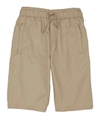 French Toast Boys 8-16 Zip Pocket Pull On Shorts, Khaki, Size 10