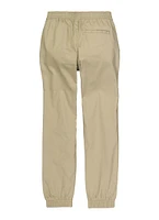 French Toast Boys 8-14 Twill Joggers, Khaki, Size 8