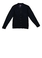 French Toast Boys 8-16 Button Front V Neck Cardigan, Blue, Size 10-12
