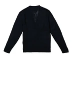 French Toast Boys 8-16 Button Front V Neck Cardigan, Blue, Size 10-12