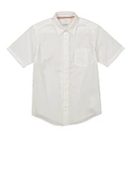 French Toast Boys 16-20 Short Sleeve Button Front Shirt, White, Size 18