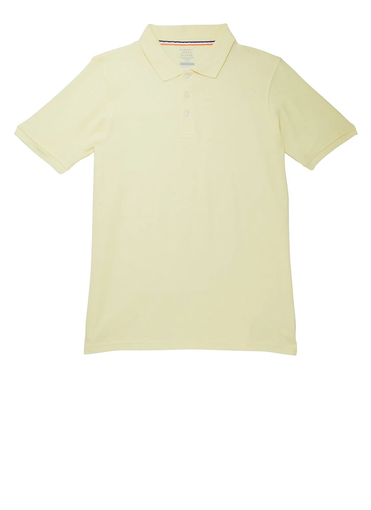 French Toast Boys 14-20 Pique Polo, Yellow, Size 18-20