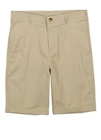 French Toast Boys 16-20 Flat Front Stretch Twill Shorts, Khaki,