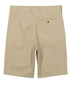 French Toast Boys 16-20 Flat Front Stretch Twill Shorts, Khaki,
