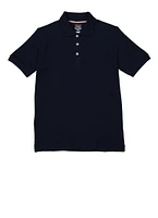 French Toast Boys 10-20 Husky Short Sleeve Pique Polo, Blue, Size 14-16H