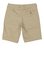 French Toast Boys 10-20 Husky Flat Front Stretch Shorts, Khaki,