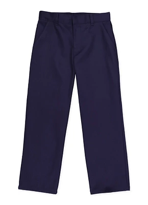 French Toast Boys 10-20 Husky Relaxed Fit Navy Chinos, Blue,