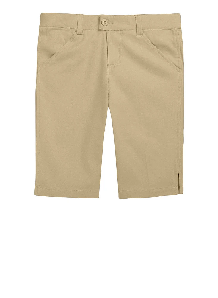 French Toast Girls 4-6x Mid Thigh Khaki Shorts, Khaki, Size 4