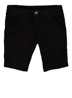 French Toast Girls 4-6x Mid Thigh Shorts, Black, Size 5
