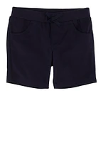 French Toast Girls 4-6x Pull On Stretch Twill Shorts, Blue, Size 6X