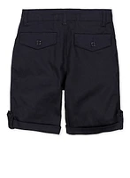 Girls School Uniform 2 Pack Tabbed Shorts Navy Size 7-14, Blue, Size 12