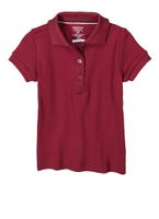 French Toast Girls 2T-4T Short Sleeve Polo, Burgundy, Size 2T