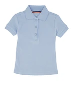 French Toast Girls 2T-4T Solid Polo Shirt, Blue, Size 3T