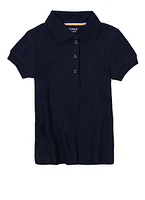 French Toast Girls 2T-4T Picot Collar Shirt, Blue, Size 4T