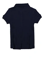 French Toast Girls 2T-4T Picot Collar Shirt, Blue, Size 4T