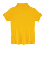 French Toast Girls 2T-4T Basic Short Sleeve Polo, Yellow,
