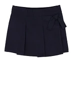 French Toast Girls 2T-4T Pleated Knot Scooter Skirt, Blue, Size 4T
