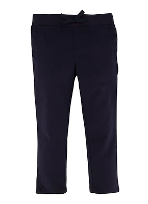 French Toast Girls 2T-4T Solid Pull On Khaki Pants, Blue, Size 3T