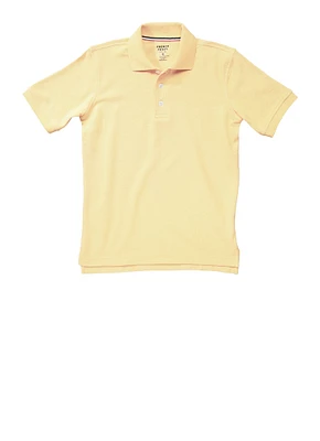 French Toast Boys 2T-4T Short Sleeve Pique Polo, Yellow, Size 4T