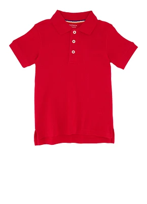 French Toast Boys 2T-4T Short Sleeve Polo, Red, Size 2T