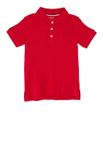 French Toast Boys 2T-4T Short Sleeve Polo, Red, Size 3T