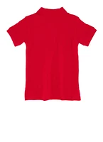 French Toast Boys 2T-4T Short Sleeve Polo, Red, Size 2T