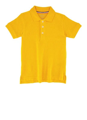 French Toast Boys 2T-4T Solid Pique Polo, Yellow, Size 3T
