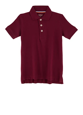 French Toast Boys 2T-4T Short Sleeve Polo Shirt, Burgundy, Size 2T