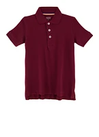 French Toast Boys 2T-4T Short Sleeve Polo Shirt, Burgundy, Size 2T