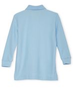 French Toast Boys 2T-4T Long Sleeve Pique Polo, Blue,