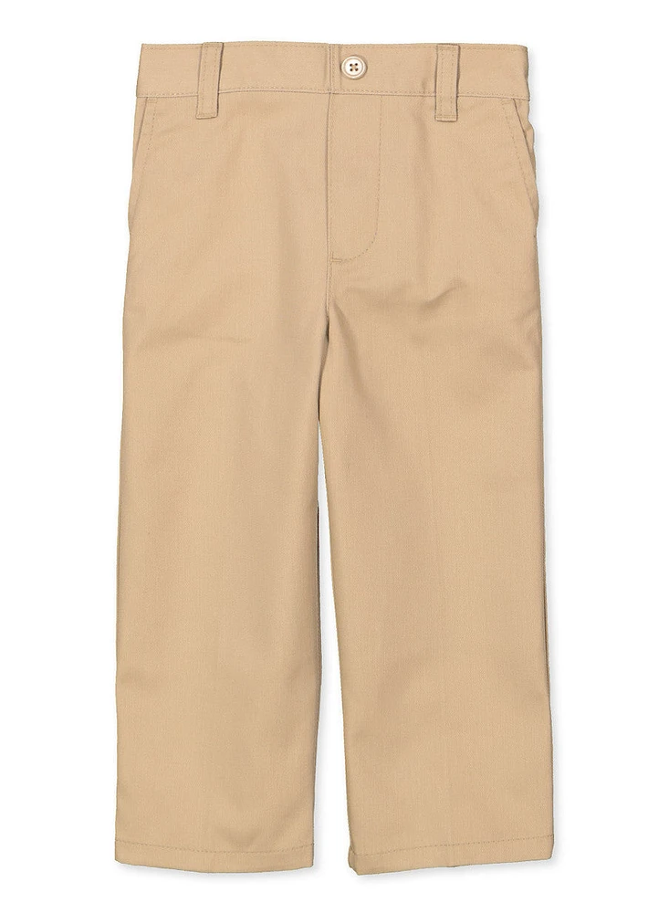 French Toast Boys 2T-4T Relaxed Fit Chinos, Khaki, Size 4T