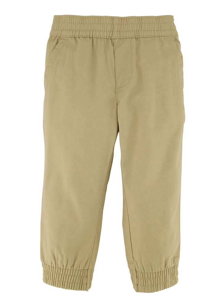 French Toast Boys 2T-4T Khaki Joggers, Khaki, Size 2T