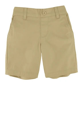 Boys 2T-4T Twill Shorts, Khaki, Size 3T