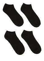 Womens Basic Ankle Socks 4 Pack Size 10-13, Black