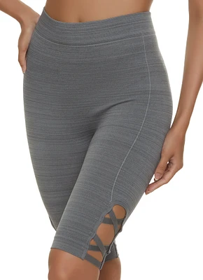 Womens Seamless Caged Detail Biker Shorts,