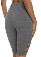 Womens Seamless Caged Detail Biker Shorts,