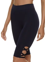 Womens Seamless Caged Detail Biker Shorts,