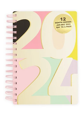 2024 Foil Graphic Daily Planner, Multi