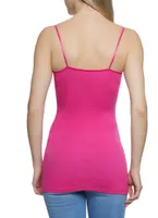 Womens Basic Scoop Neck Cami, Pink, Size S