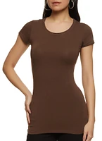 Womens Basic Scoop Neck Tee,